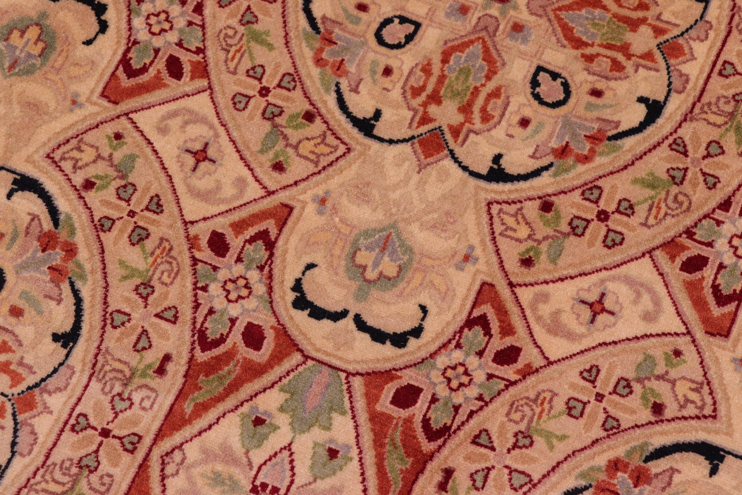handmade Transitional Paracha Taupe Beige Hand Knotted RECTANGLE 100% WOOL area rug 9x12