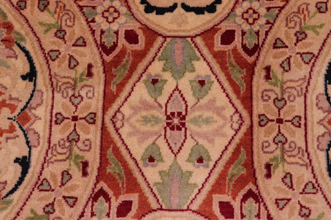 handmade Transitional Paracha Taupe Beige Hand Knotted RECTANGLE 100% WOOL area rug 9x12