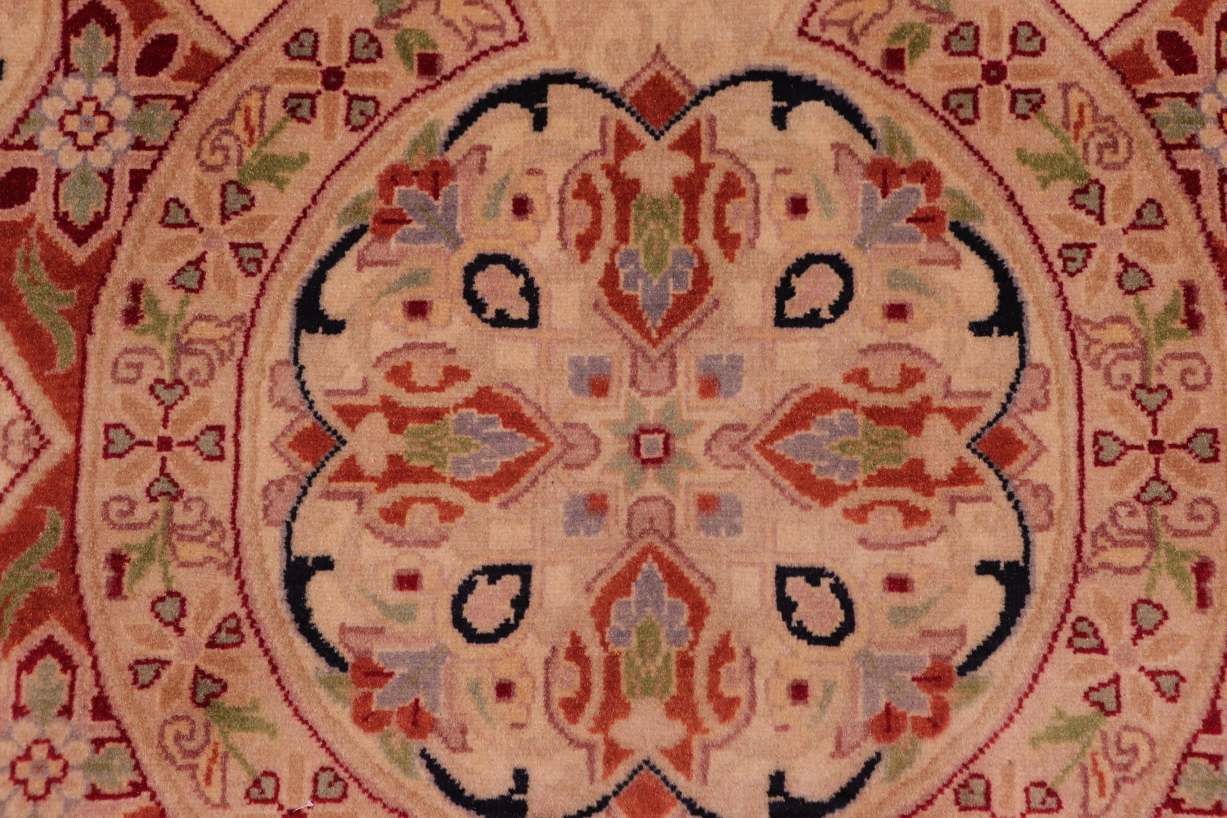 handmade Transitional Paracha Taupe Beige Hand Knotted RECTANGLE 100% WOOL area rug 9x12