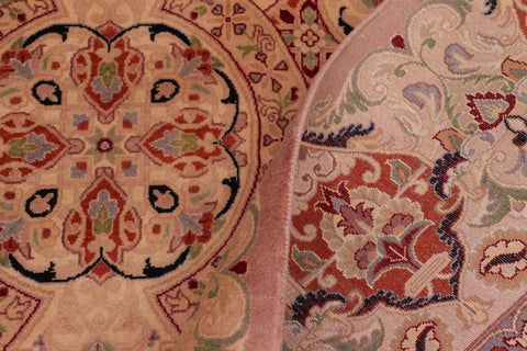 handmade Transitional Paracha Taupe Beige Hand Knotted RECTANGLE 100% WOOL area rug 9x12