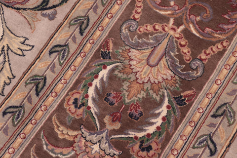 handmade Traditional New Tamor Lt. Gray Lt. Brown Hand Knotted RECTANGLE 100% WOOL area rug 9x12