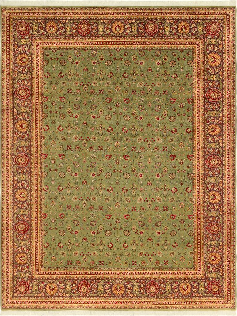 handmade Transitional Regular Green Aubergine Hand Knotted RECTANGLE 100% WOOL area rug 9x11