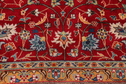 handmade Transitional  Red Teal Hand Knotted RECTANGLE 100% WOOL area rug 9x12