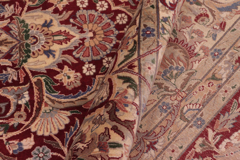 handmade Traditional Aness Red Beige Hand Knotted RECTANGLE 100% WOOL area rug 9x12