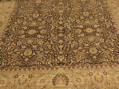 handmade Traditional Veg Dye Brown Tan Hand Knotted RECTANGLE 100% WOOL area rug 9x12