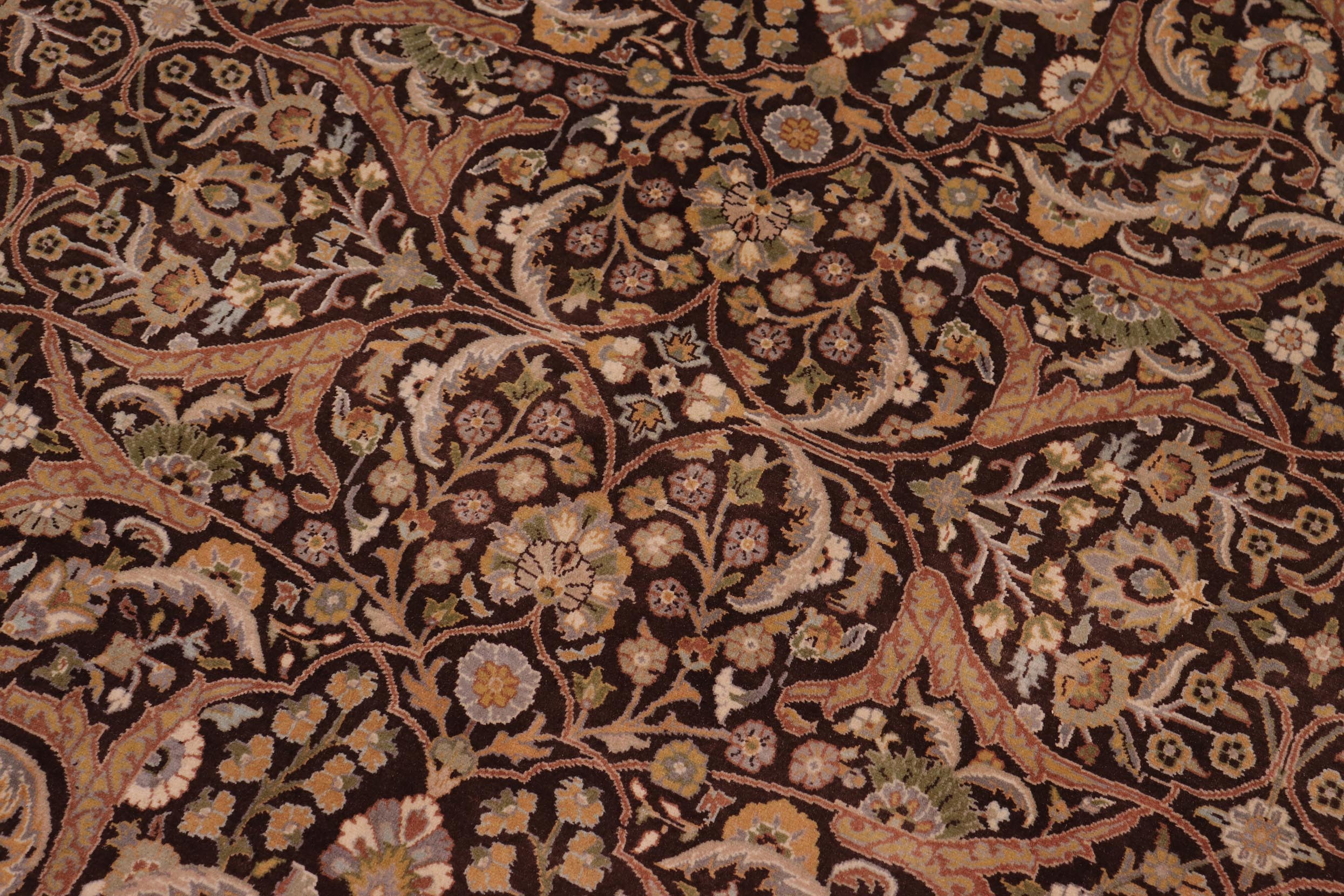 handmade Traditional Veg Dye Brown Tan Hand Knotted RECTANGLE 100% WOOL area rug 9x12