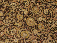 handmade Traditional Veg Dye Brown Tan Hand Knotted RECTANGLE 100% WOOL area rug 9x12