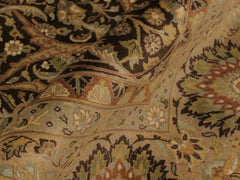 handmade Traditional Veg Dye Brown Tan Hand Knotted RECTANGLE 100% WOOL area rug 9x12