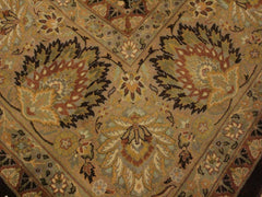 handmade Traditional Veg Dye Brown Tan Hand Knotted RECTANGLE 100% WOOL area rug 9x12