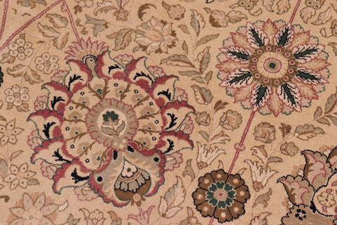 handmade Traditional New Mubashe Beige Black Hand Knotted RECTANGLE 100% WOOL area rug 9x13