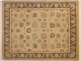 handmade Traditional New Mubashe Beige Black Hand Knotted RECTANGLE 100% WOOL area rug 9x13