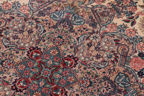 handmade Traditional Basarabian Ivory Pink Hand Knotted RECTANGLE 100% WOOL area rug 9x12