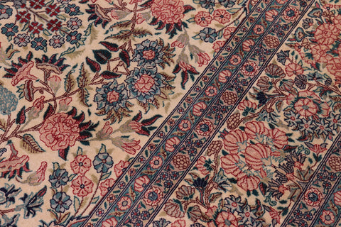 handmade Traditional Basarabian Ivory Pink Hand Knotted RECTANGLE 100% WOOL area rug 9x12