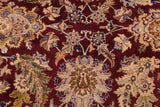 Vintage Agra Haydee Maroon/Blue Wool Rug - 9'1'' x 12'2''