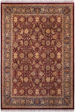 Traditional Agra Haydee Maroon Blue Hand Knotted Area rugs 9 x 12