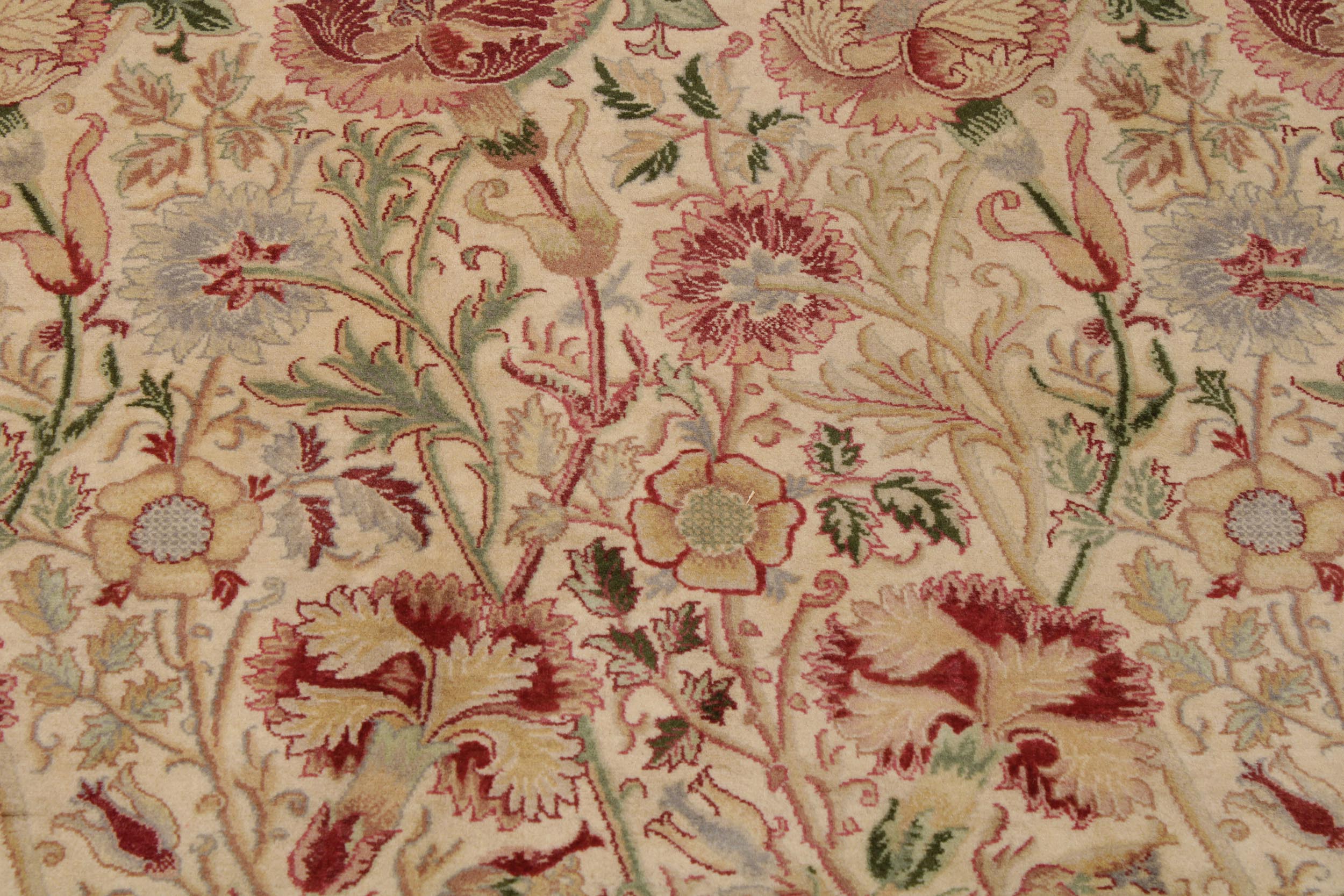 handmade Transitional Irfan Beige Gray Hand Knotted RECTANGLE 100% WOOL area rug 9x13