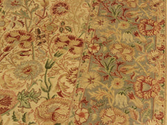 handmade Traditional Irfan Beige Gray Hand Knotted RECTANGLE 100% WOOL area rug 9x13