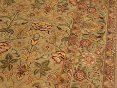 handmade Traditional Lily Taupe Red Hand Knotted RECTANGLE 100% WOOL area rug 9x12