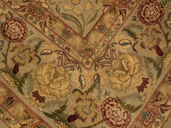 handmade Traditional Lily Taupe Red Hand Knotted RECTANGLE 100% WOOL area rug 9x12