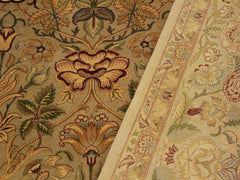 handmade Traditional Lily Taupe Red Hand Knotted RECTANGLE 100% WOOL area rug 9x12