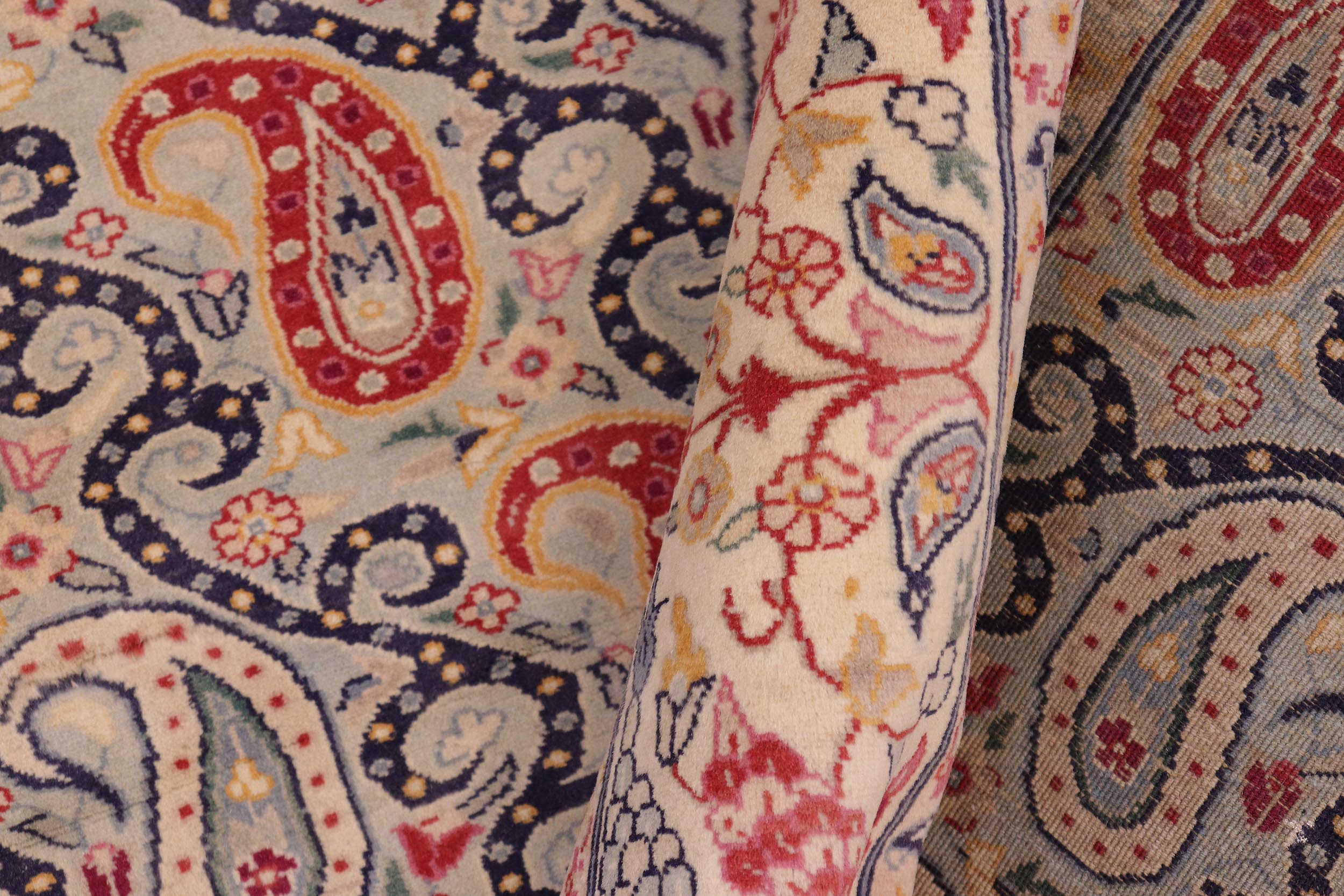 handmade Transitional Guhm Blue Beige Hand Knotted RECTANGLE 100% WOOL area rug 5x7