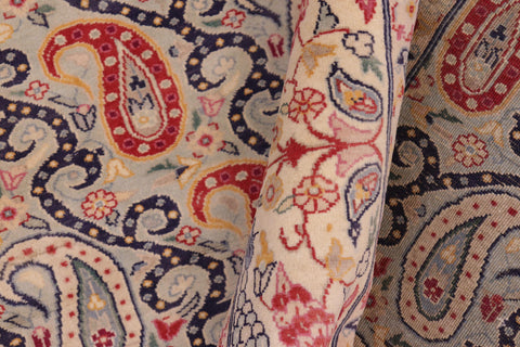 handmade Transitional Guhm Blue Beige Hand Knotted RECTANGLE 100% WOOL area rug 5x7