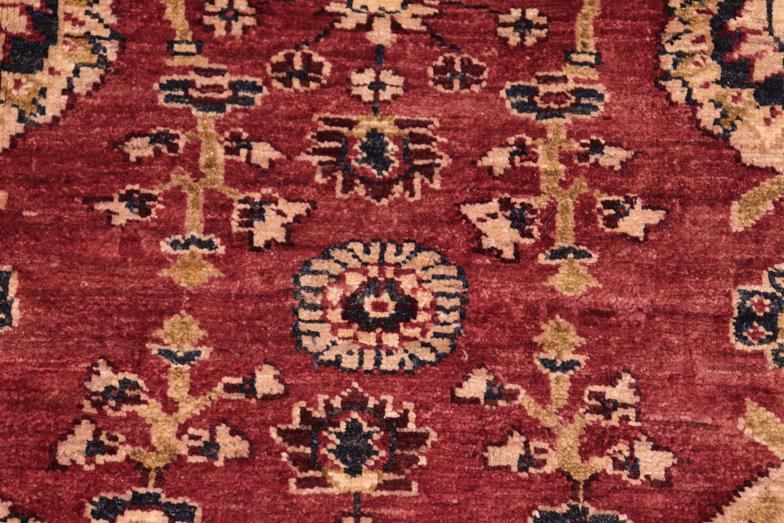 handmade Traditional Kafkaz Red Ivory Hand Knotted RECTANGLE 100% WOOL area rug 5x6