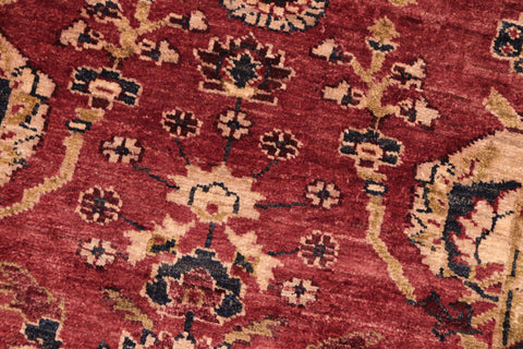 handmade Traditional Kafkaz Red Ivory Hand Knotted RECTANGLE 100% WOOL area rug 5x6