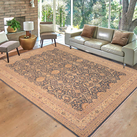 handmade Traditional Kafkaz Green Ivory Hand Knotted RECTANGLE 100% WOOL area rug 10x14