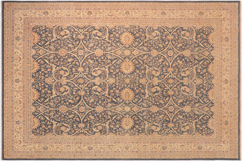 handmade Traditional Kafkaz Green Ivory Hand Knotted RECTANGLE 100% WOOL area rug 10x14