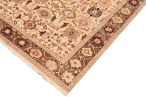 handmade Transitional Sultanabad Beige Green Hand Knotted RECTANGLE 100% WOOL area rug 5 x 7