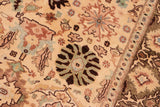 Antique Sultanabad Catharin Beige/Green Wool Rug - 4'6'' x 6'10''