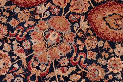 handmade Transitional Anmol Agra Blue Red Hand Knotted RECTANGLE 100% WOOL area rug 5 x 7