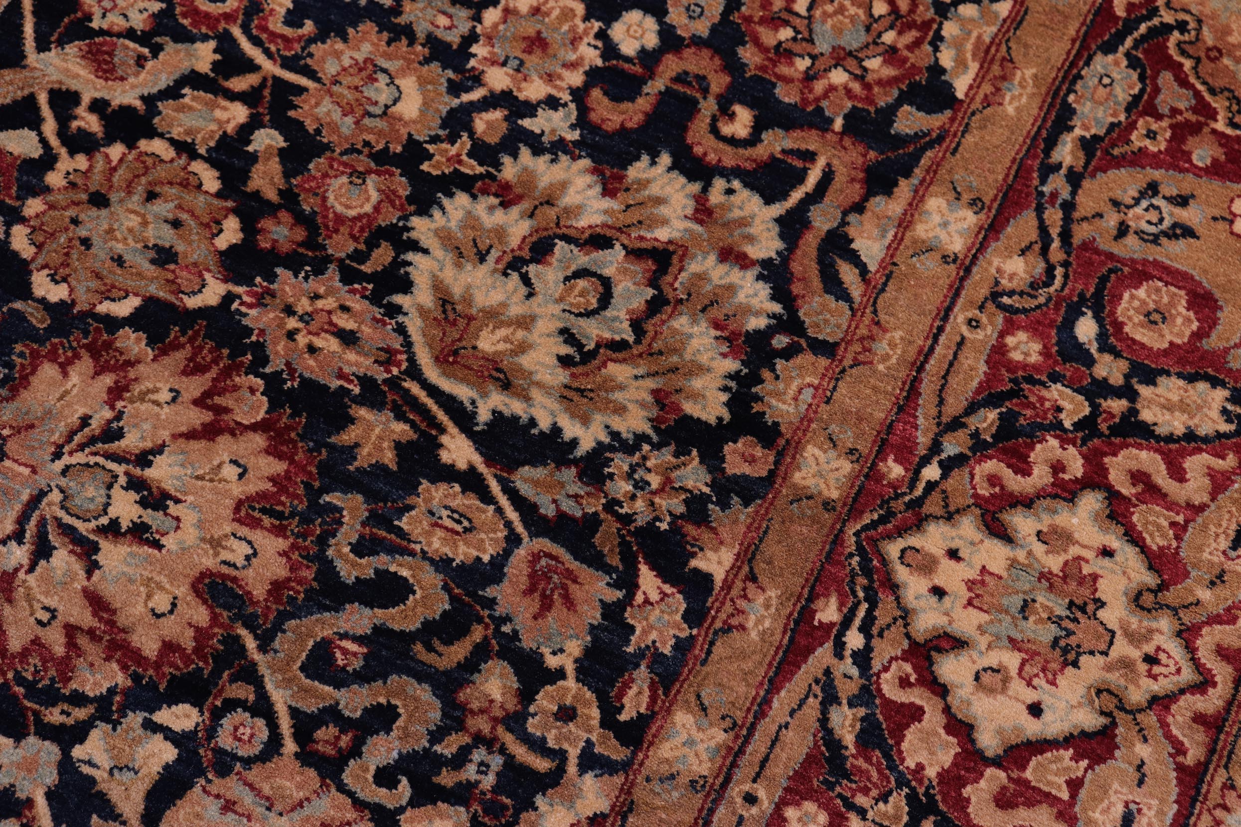 handmade Transitional Anmol Agra Blue Red Hand Knotted RECTANGLE 100% WOOL area rug 5x7