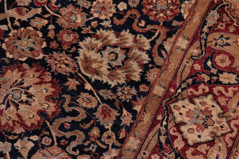 handmade Transitional Anmol Agra Blue Red Hand Knotted RECTANGLE 100% WOOL area rug 5x7