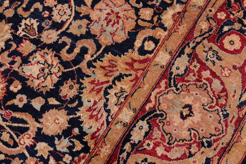 handmade Transitional Anmol Agra Blue Red Hand Knotted RECTANGLE 100% WOOL area rug 5 x 7
