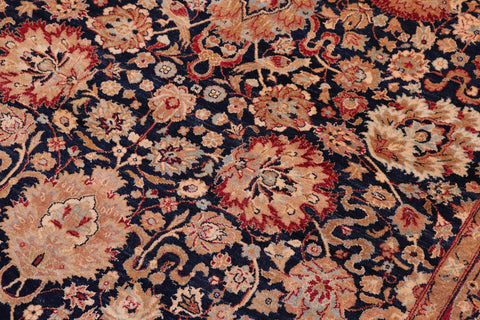 handmade Transitional Anmol Agra Blue Red Hand Knotted RECTANGLE 100% WOOL area rug 5 x 7