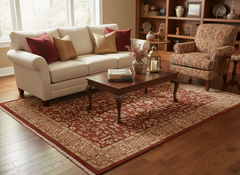 Antique Vegetable Dyed Andria Rust/Tan Wool Rug - 4'9''X7'4''