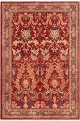 Antique Vegetable Dyed Philomen Rust/Tan Wool Rug - 4'10''X6'11''