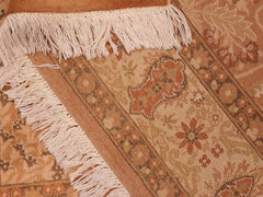 handmade Transitional New Wahid Gold Beige Hand Knotted RECTANGLE 100% WOOL area rug 5x7