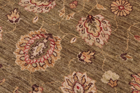 handmade Traditional Kafkaz Lt. Green Ivory Hand Knotted RECTANGLE 100% WOOL area rug 5x7