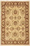 handmade Traditional Kafkaz Ivory Brown Hand Knotted RECTANGLE 100% WOOL area rug 5 x 7