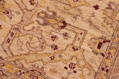 handmade Traditional Kafkaz Tan Gold Hand Knotted RECTANGLE 100% WOOL area rug 5x7