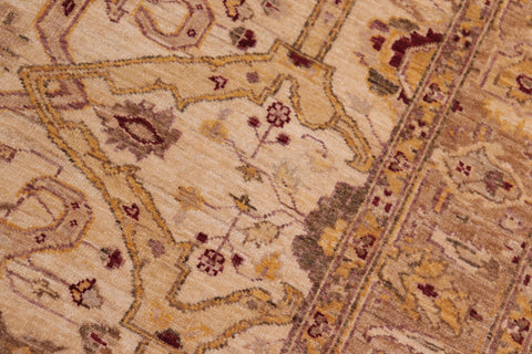 handmade Traditional Kafkaz Tan Gold Hand Knotted RECTANGLE 100% WOOL area rug 5x7