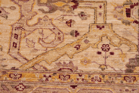 handmade Traditional Kafkaz Tan Gold Hand Knotted RECTANGLE 100% WOOL area rug 5x7