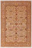 handmade Traditional Kafkaz Tan Gold Hand Knotted RECTANGLE 100% WOOL area rug 5 x 7