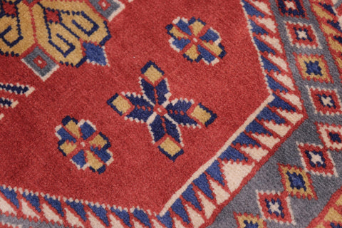 handmade Geometric Sherwan Beige Blue Hand Knotted RECTANGLE 100% WOOL area rug 5x7