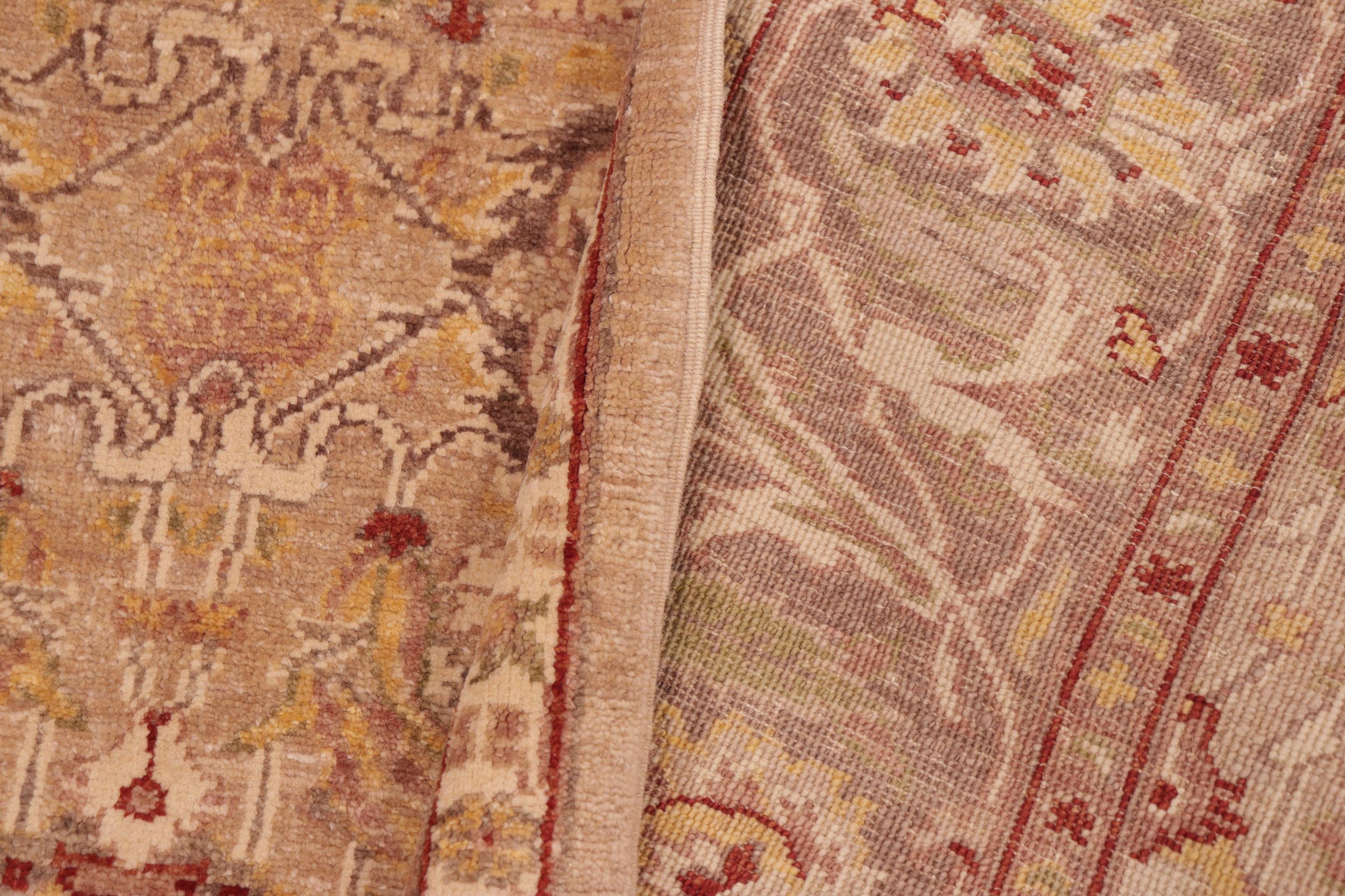 handmade Traditional Kafkaz Tan Lt. Brown Hand Knotted RECTANGLE 100% WOOL area rug 5x7