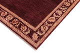 handmade Modern Gabbeh Maroon Beige Hand Knotted RECTANGLE 100% WOOL area rug 5 x 7