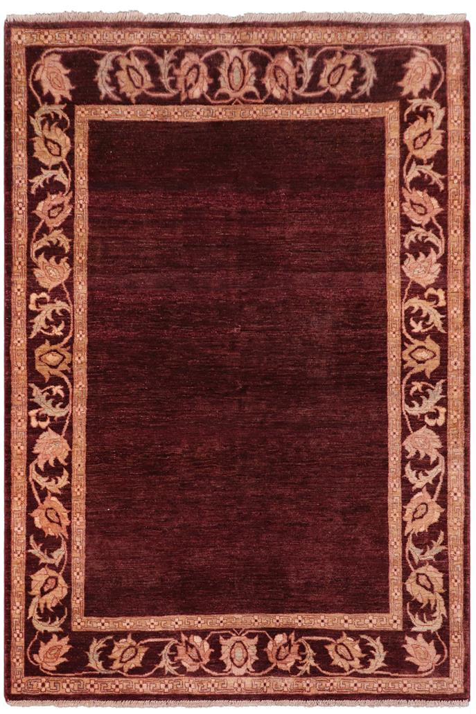 handmade Modern Gabbeh Maroon Beige Hand Knotted RECTANGLE 100% WOOL area rug 5X7